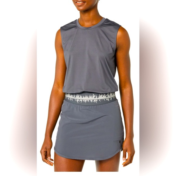 Women's EleVen by Venus Williams “Up in Flames” Tank, Cement Gray, Sz Small - Picture 1 of 4